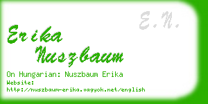 erika nuszbaum business card